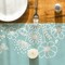 Blue Bloom Flowers Butterfly Spring Table Runner, Seasonal Holiday Kitchen Dining Table Decoration for Home Party Indoor 13x72 Inch